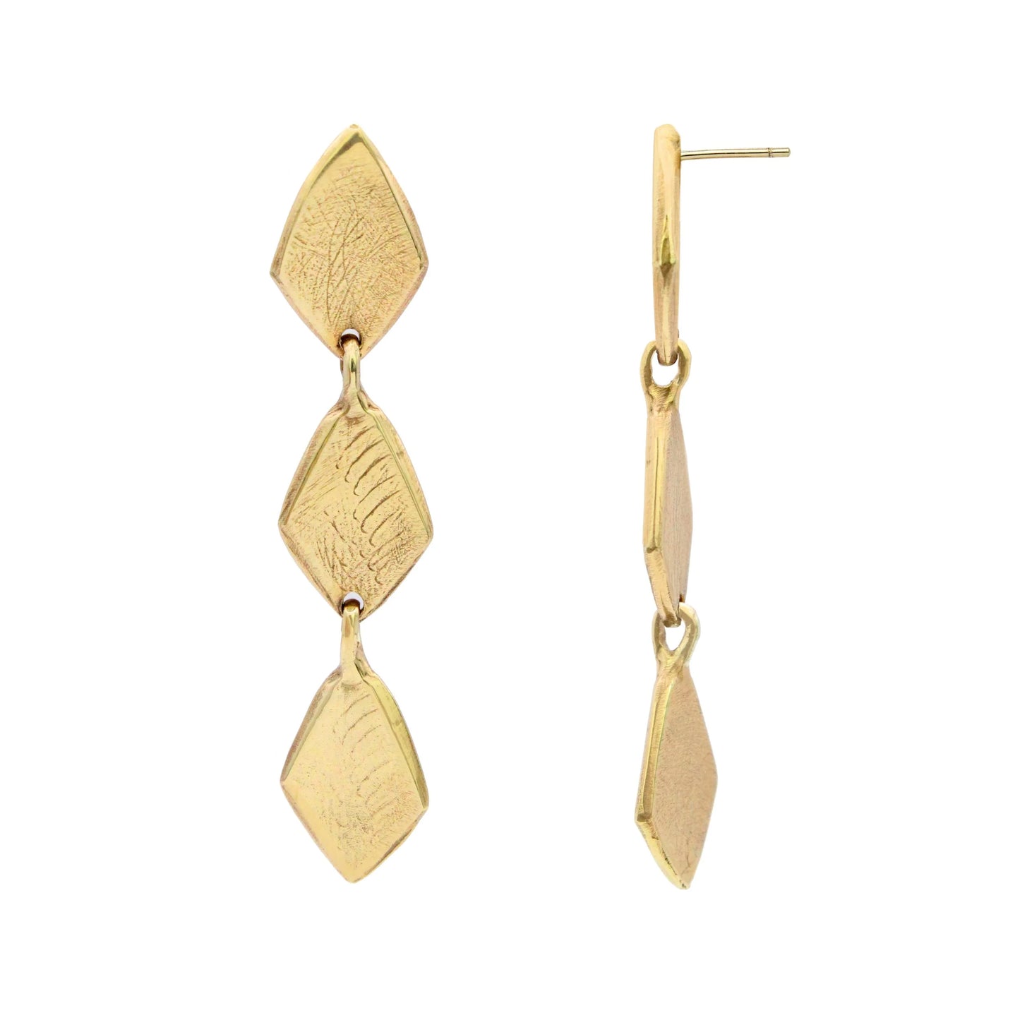 asali triple drop post earrings