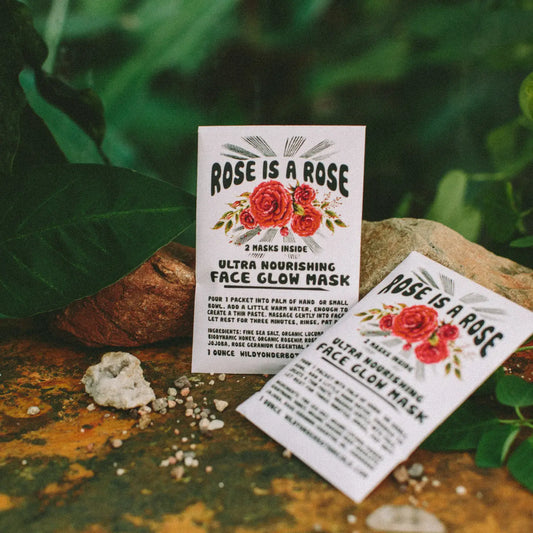 wild yonder / face glow mask - rose is a rose