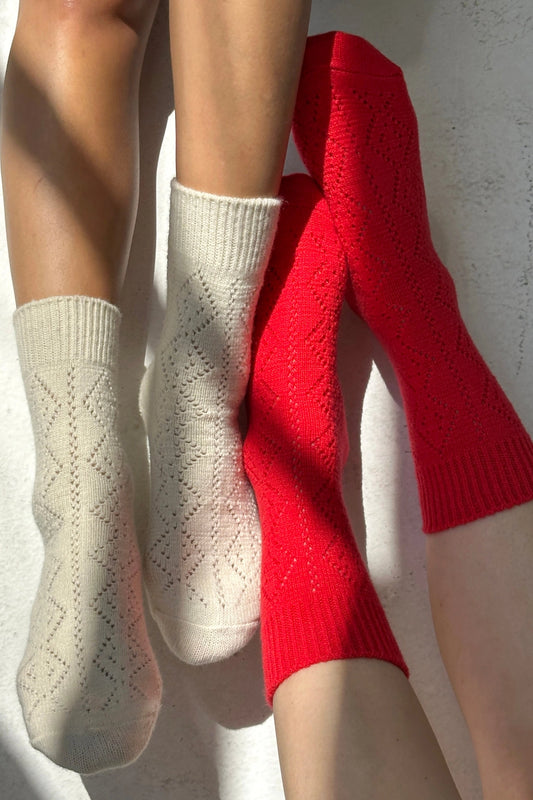 le bon shoppe / cashmere pointelle socks