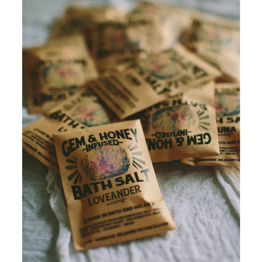 wild yonder / gem & honey bath salt soak - loveander
