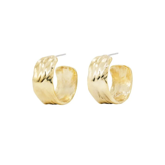 dune cuff post hoop earrings