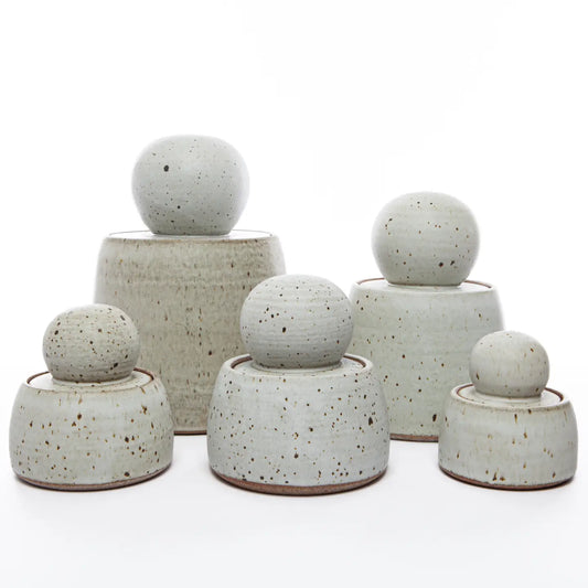 mh studio / stash jar - alabaster white