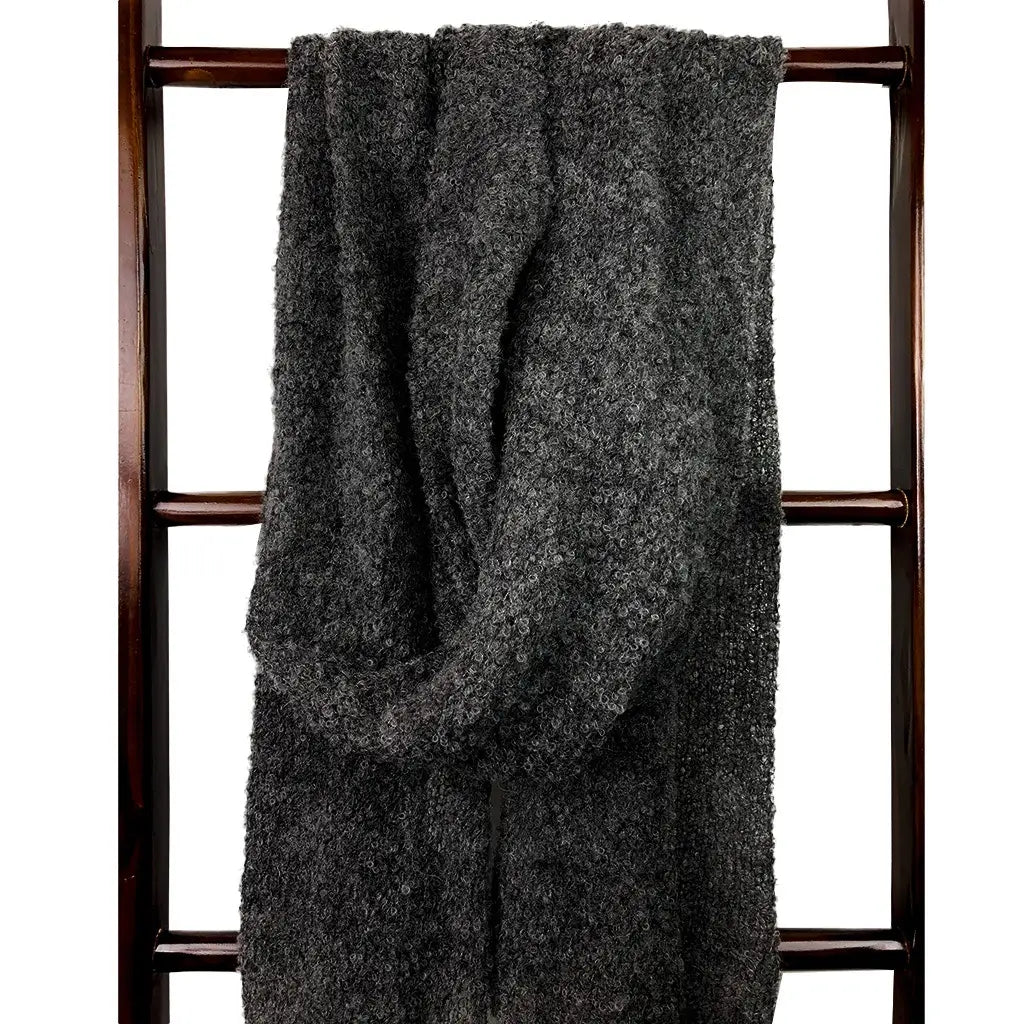 ultra plush alpaca scarf / charcoal