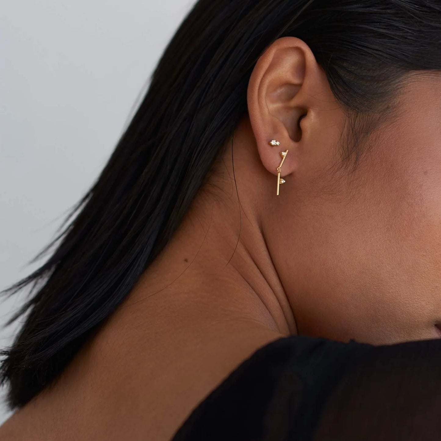 andromeda mini stick earrings