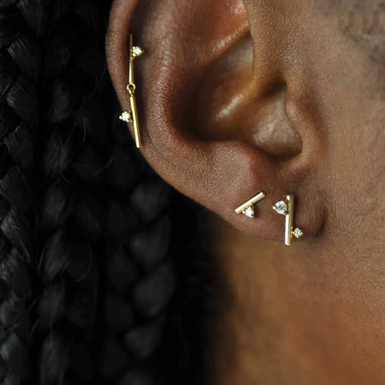 andromeda mini stud earrings