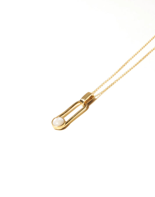 aura necklace - mother of pearl