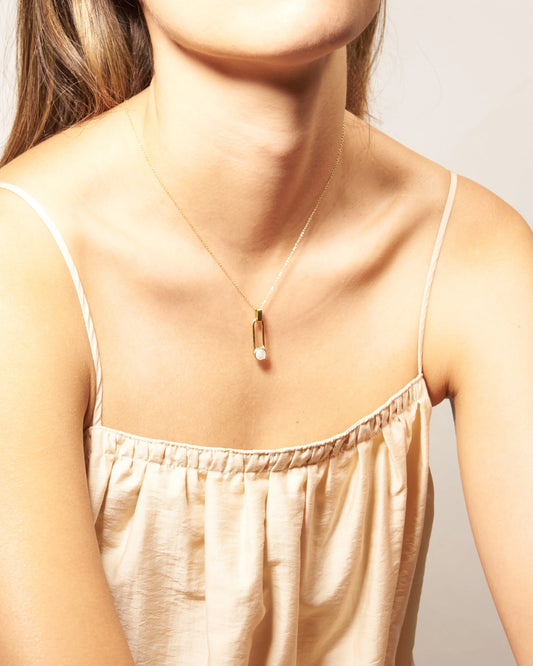 aura necklace - mother of pearl