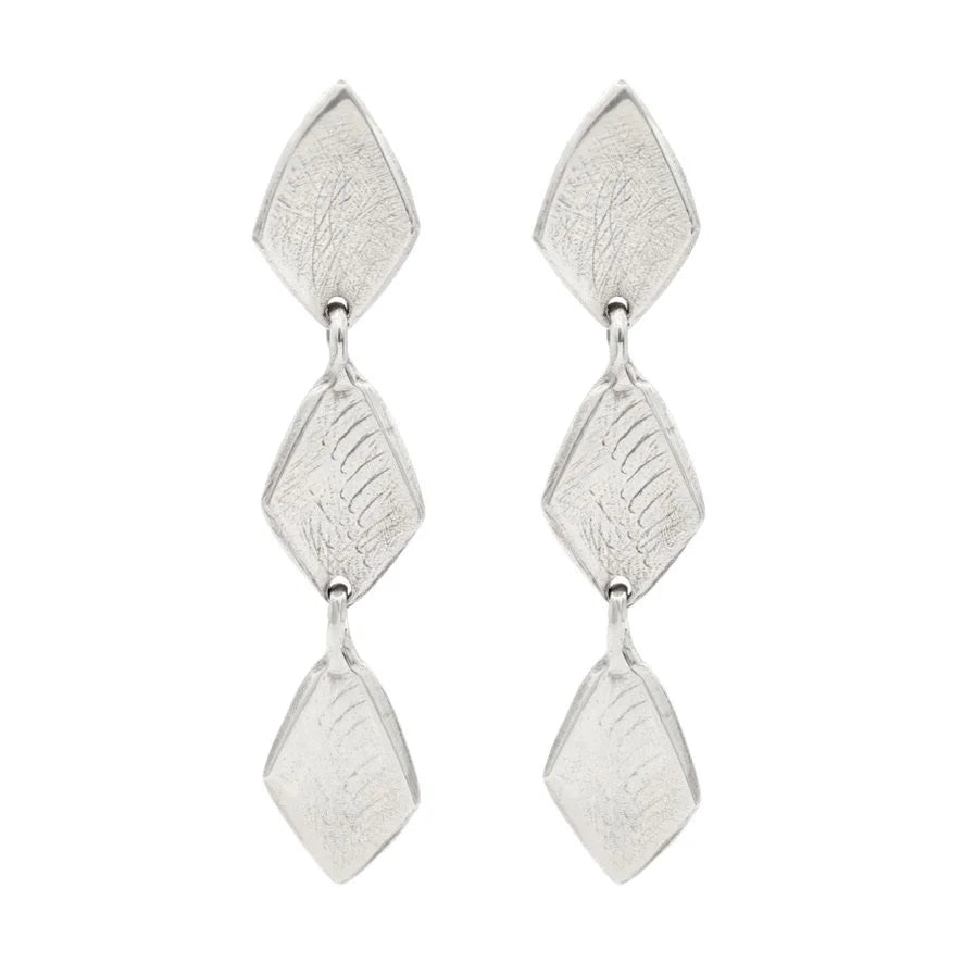 asali triple drop post earrings