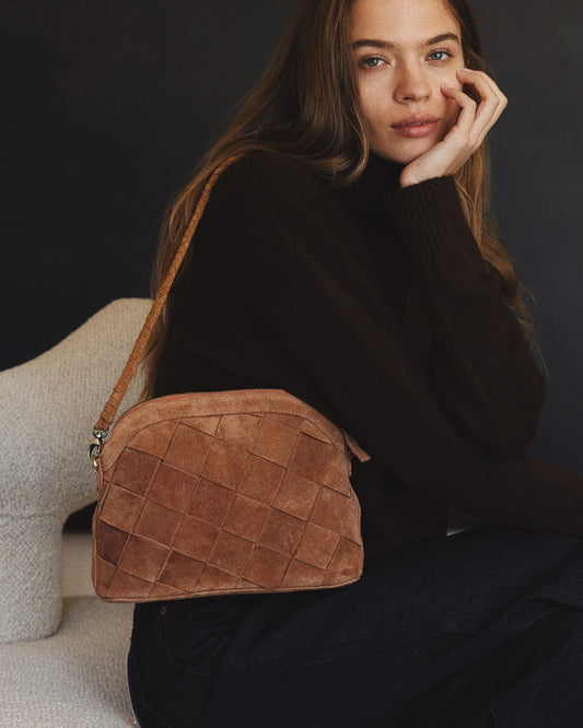 bembien / carmen bag - grande weave - suede copper