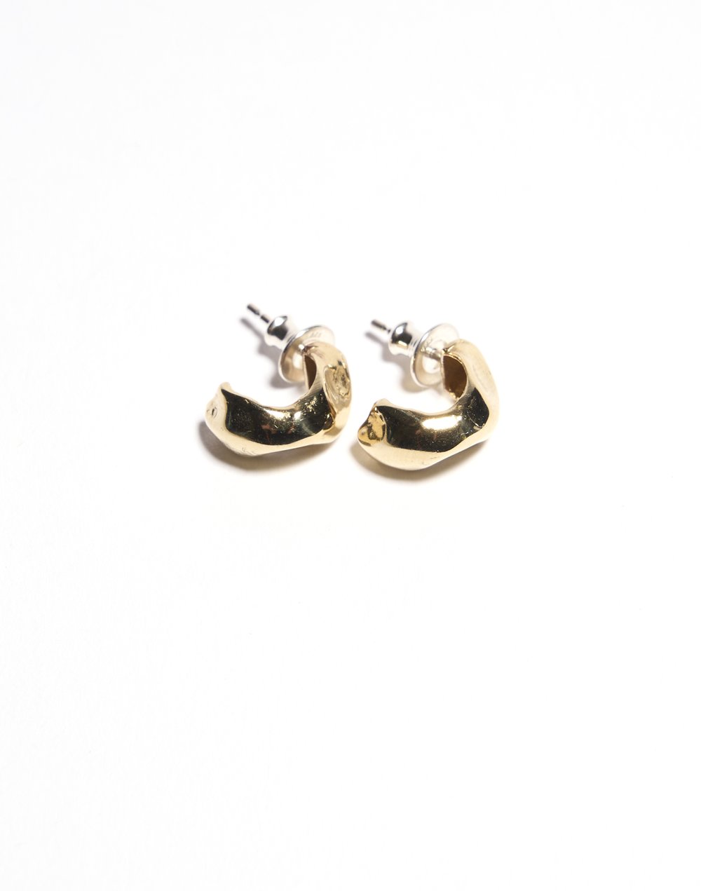 pinch hoop earrings