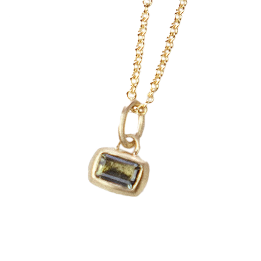 cora pendant - green tourmaline