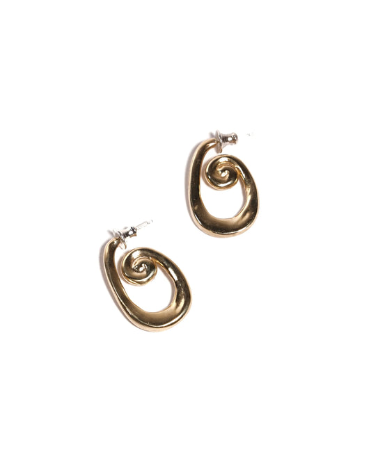 cornu hoop earrings