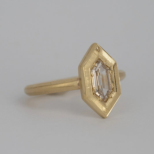 athena ring - champagne diamond