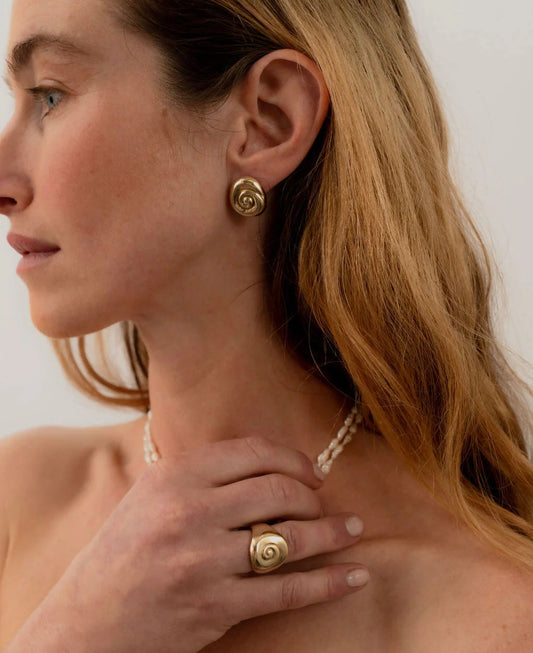 small compass earrings