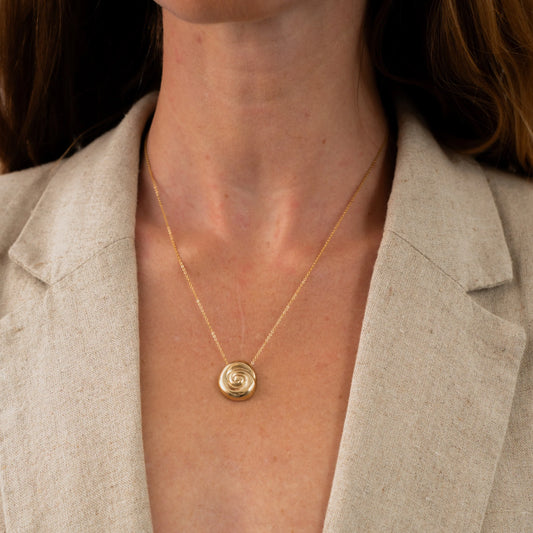 small compass necklace