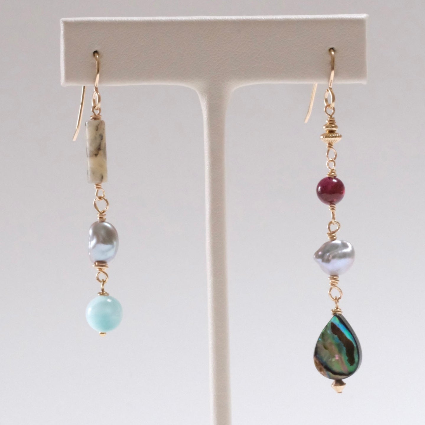 shannon len / multi stone drop earrings / one of a kind - no.1