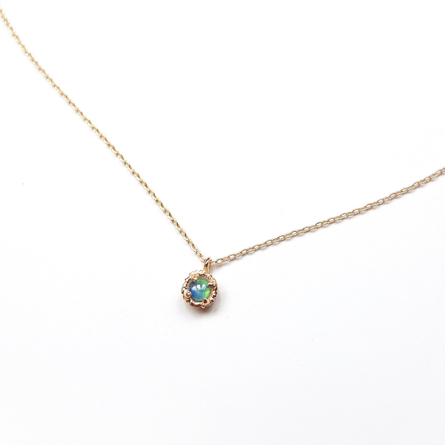 single stone necklace - opal