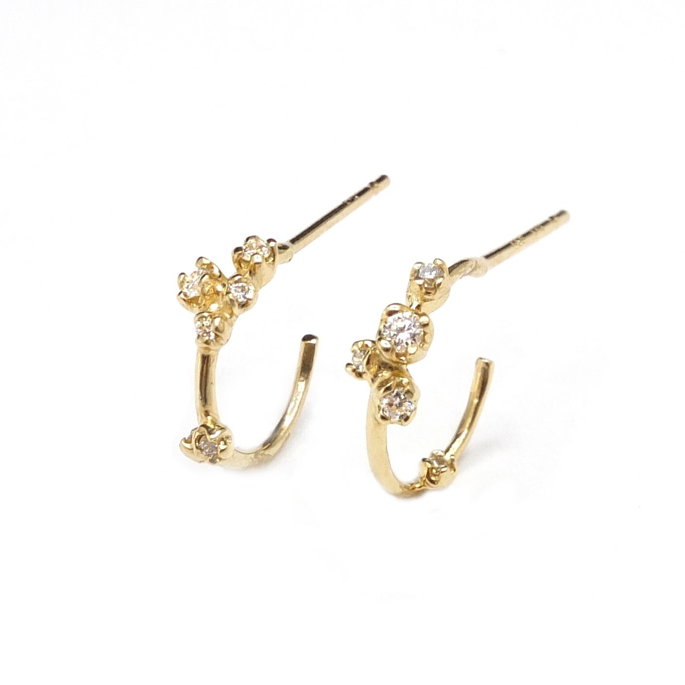little sparkler diamond hoop earrings