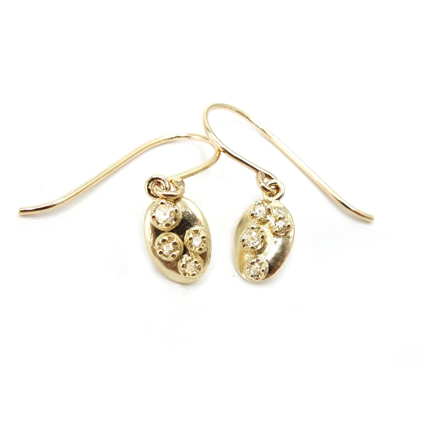 shield earrings - diamond
