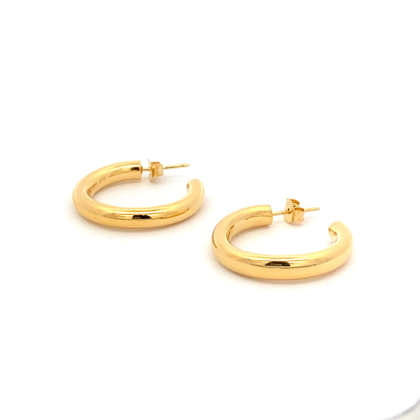 tube hoop earrings - 25mm