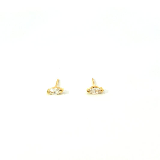 marquise prong stud earrings - cz