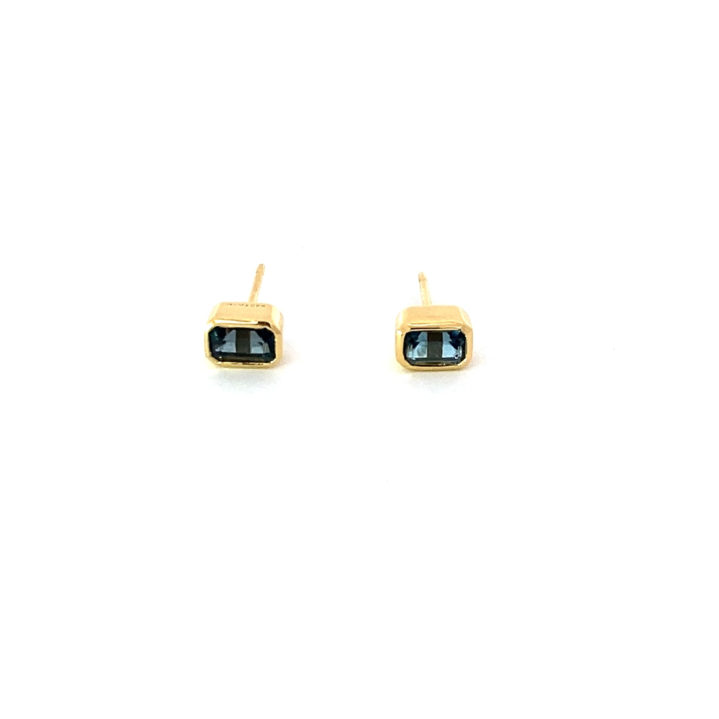 octagon london blue topaz stud earrings