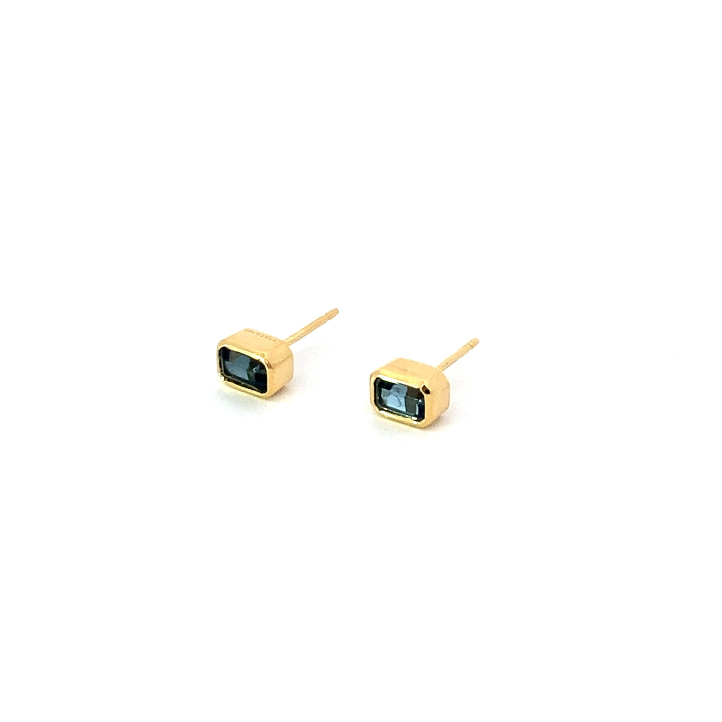 octagon london blue topaz stud earrings