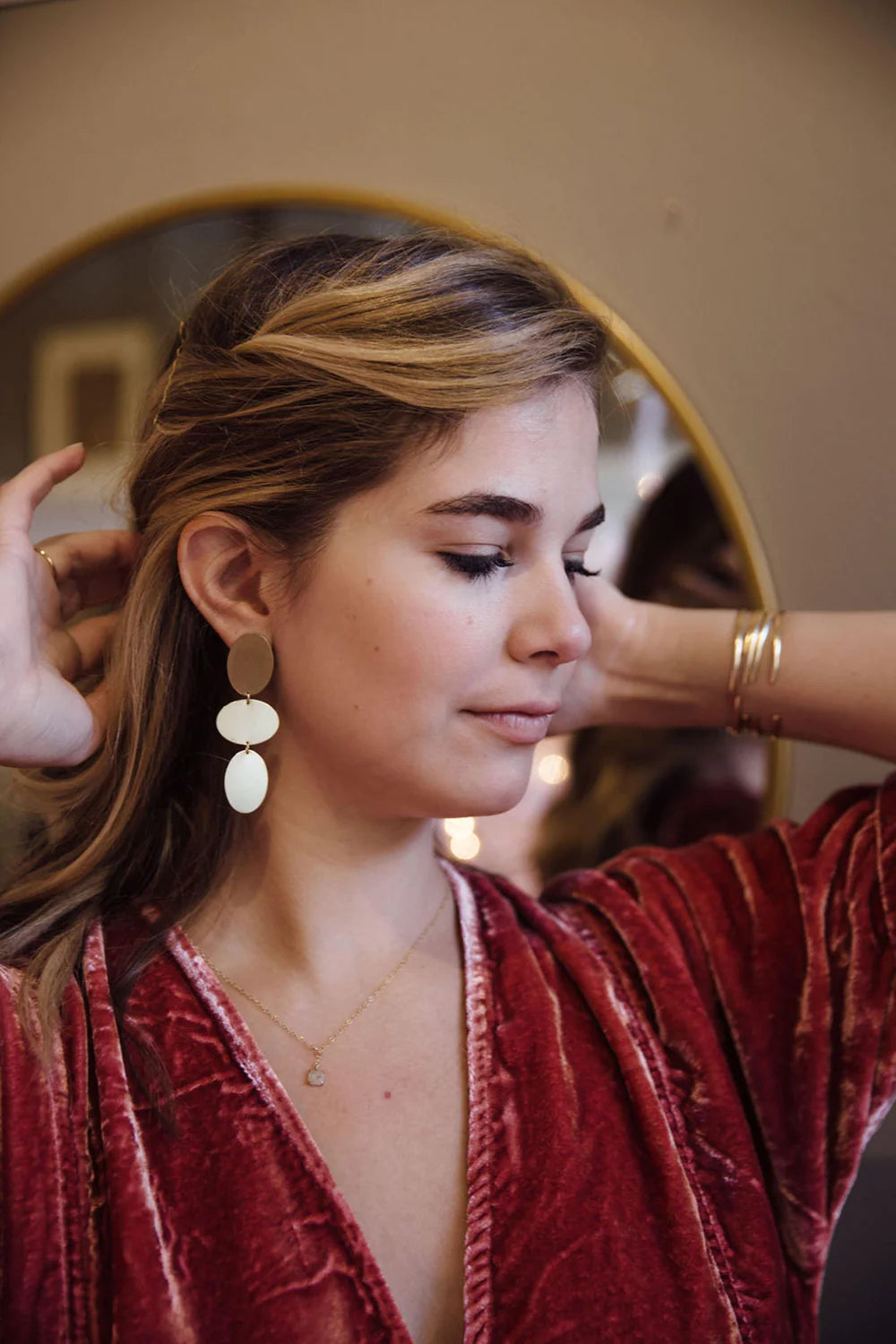 ellipse stud earrings