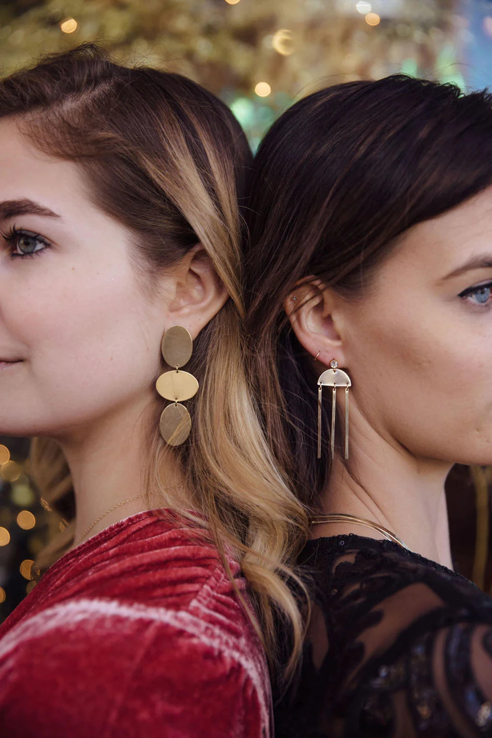 ellipse stud earrings