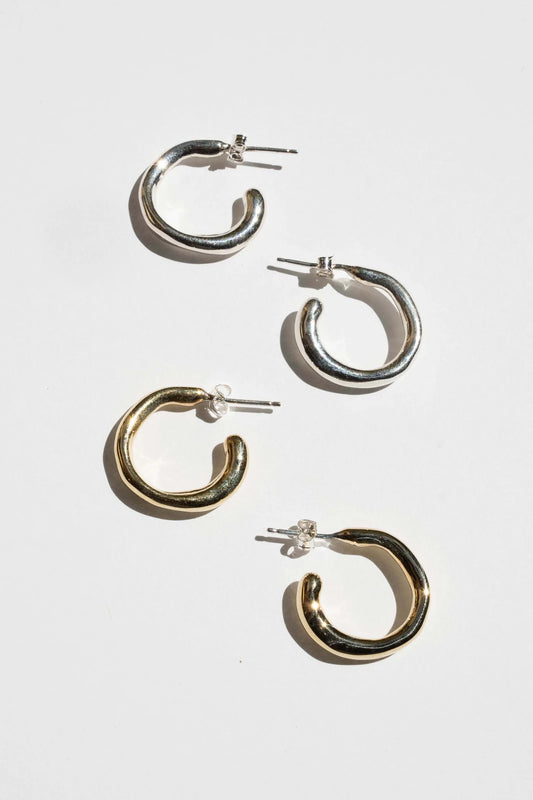 large fluid hoop earrings