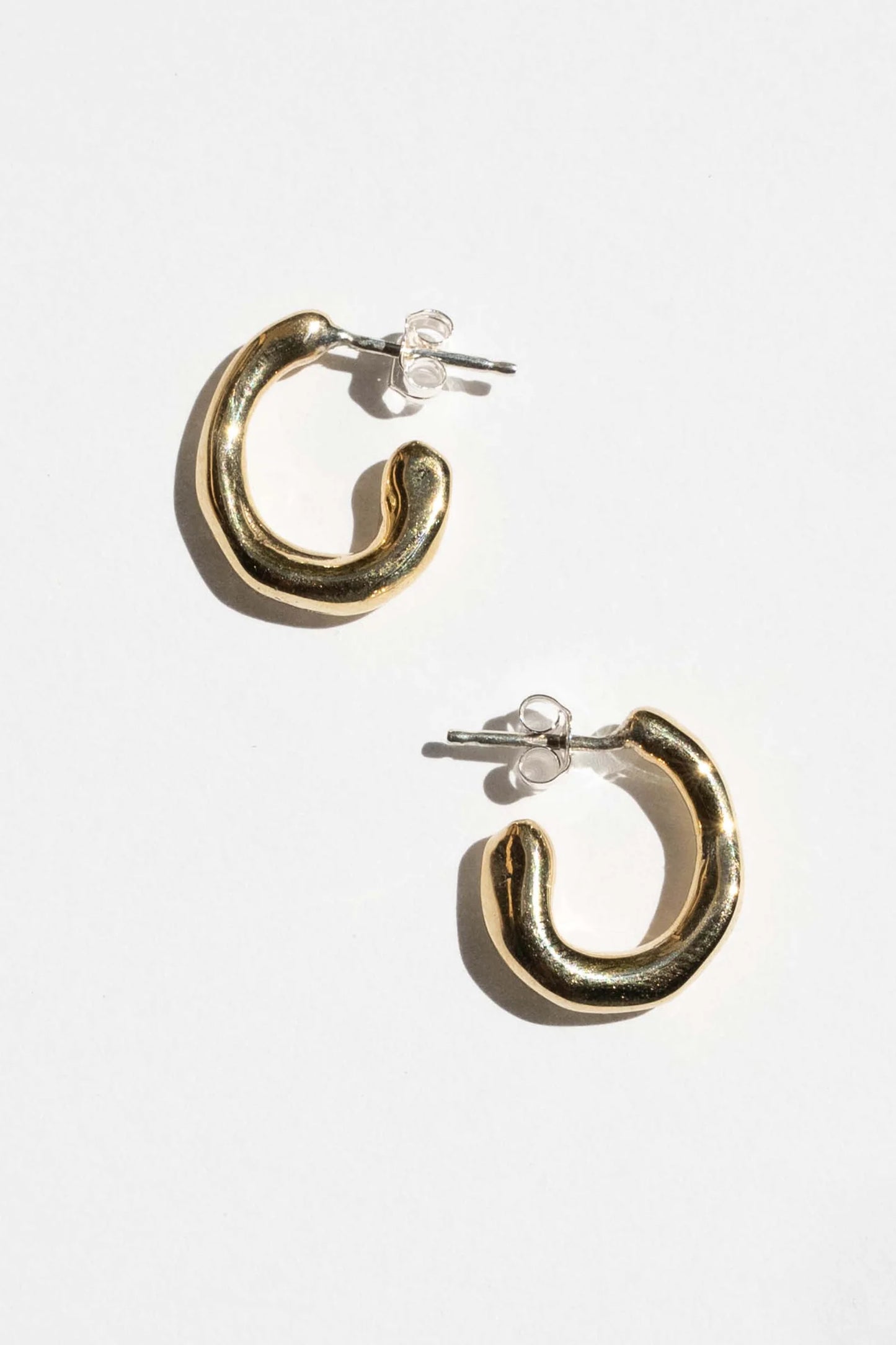 small fluid hoop earrings