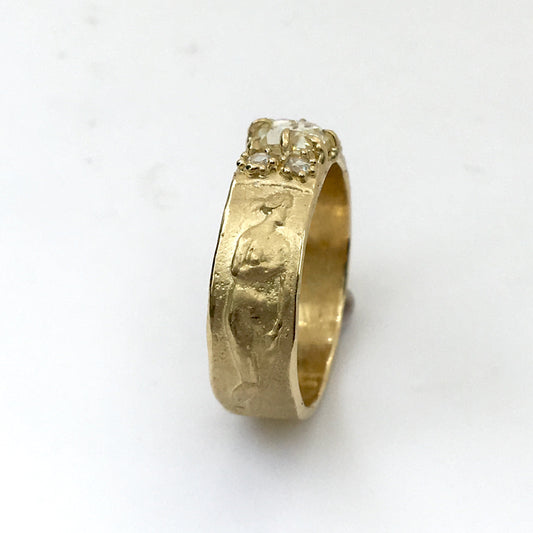 venus ring band - natural diamond