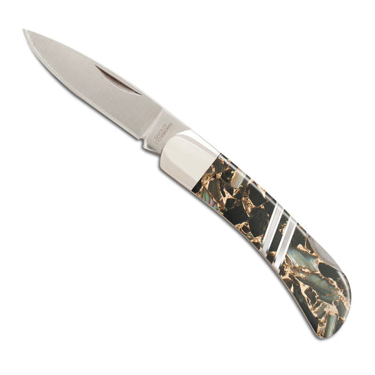 santa fe stoneworks / gemstone exotics lockback knife - 3"