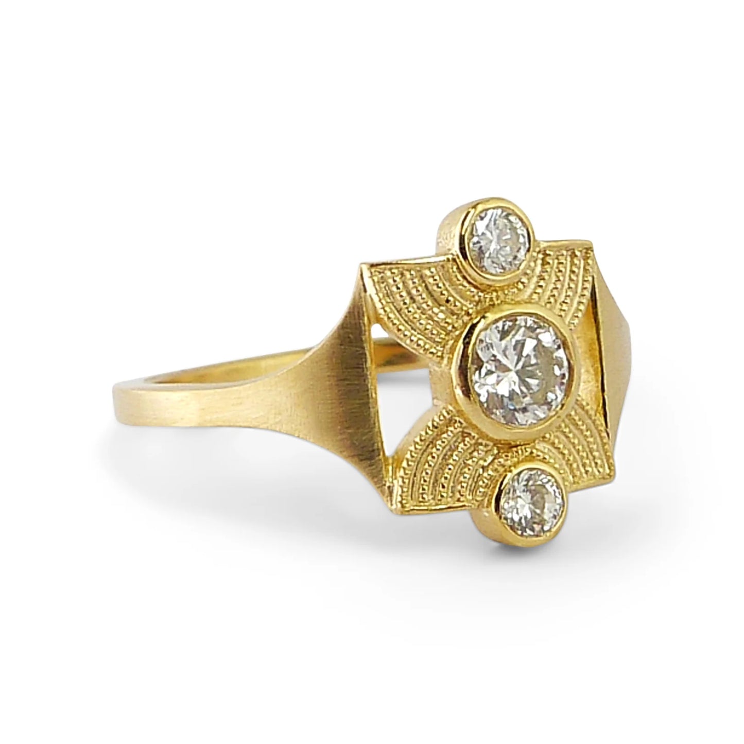 hora vitrum ring - natural diamond