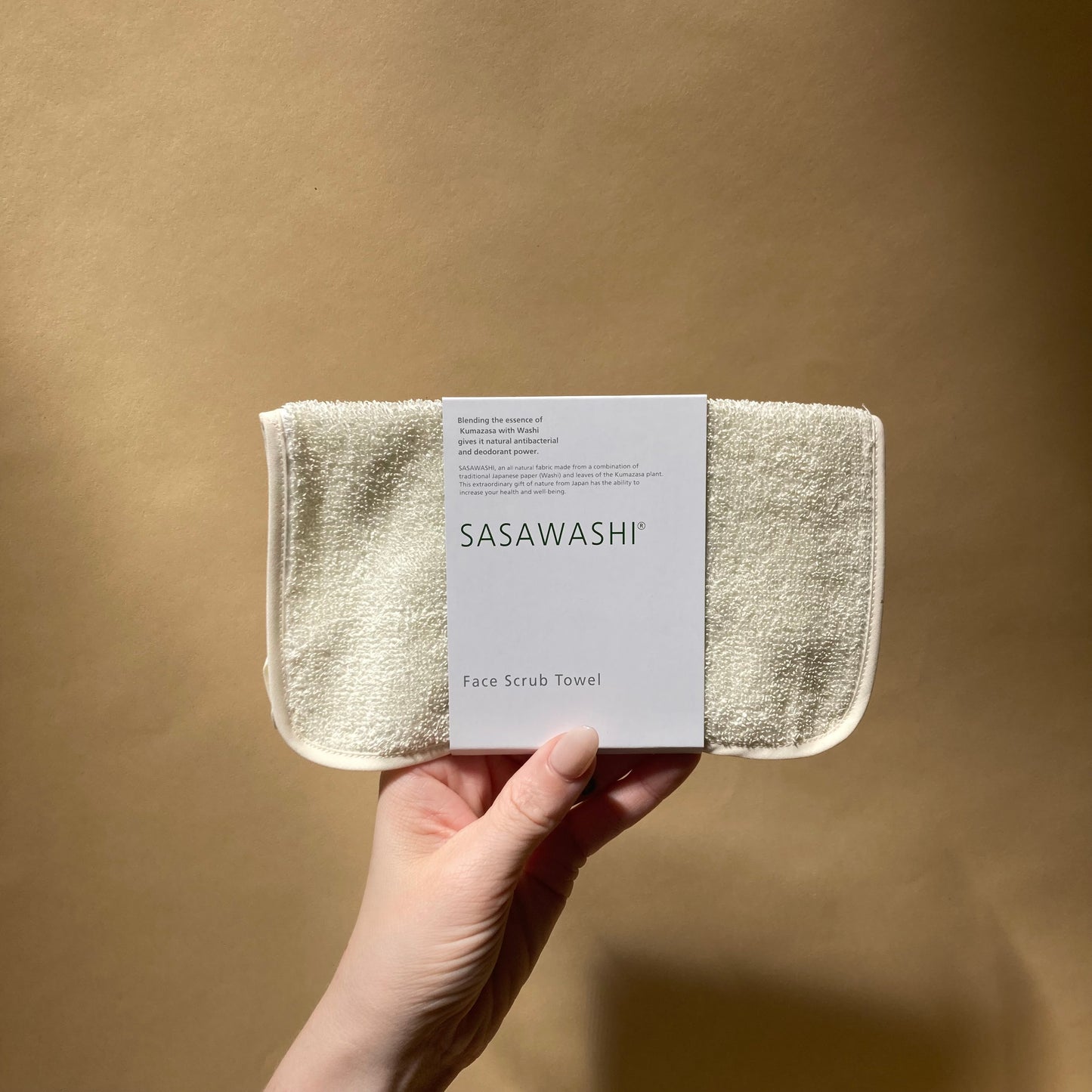 sasawashi face scrub towel