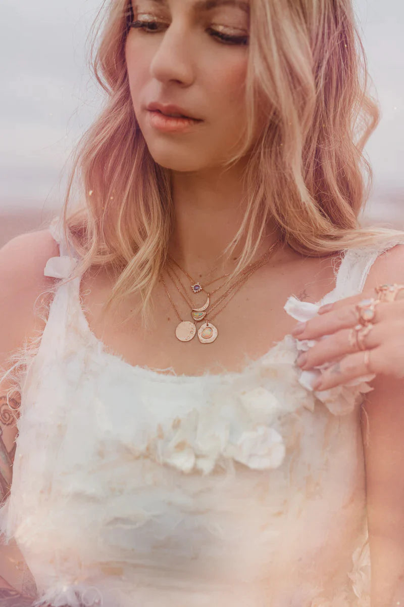 blue sapphire burst necklace