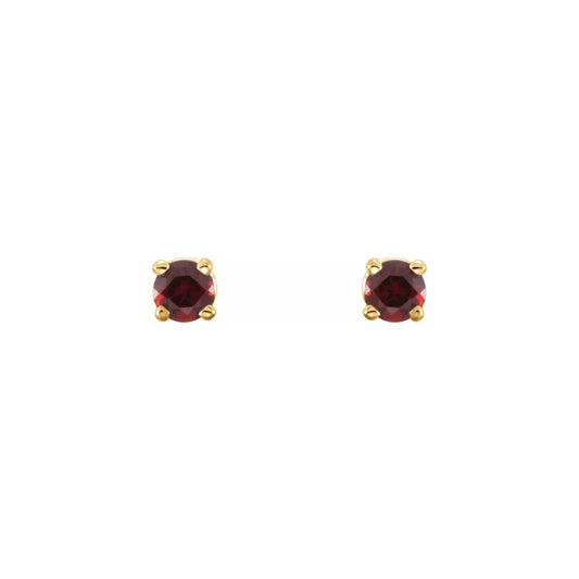 natural gem birthstone stud earrings
