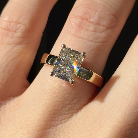 rhea ring - radiant - grown diamond