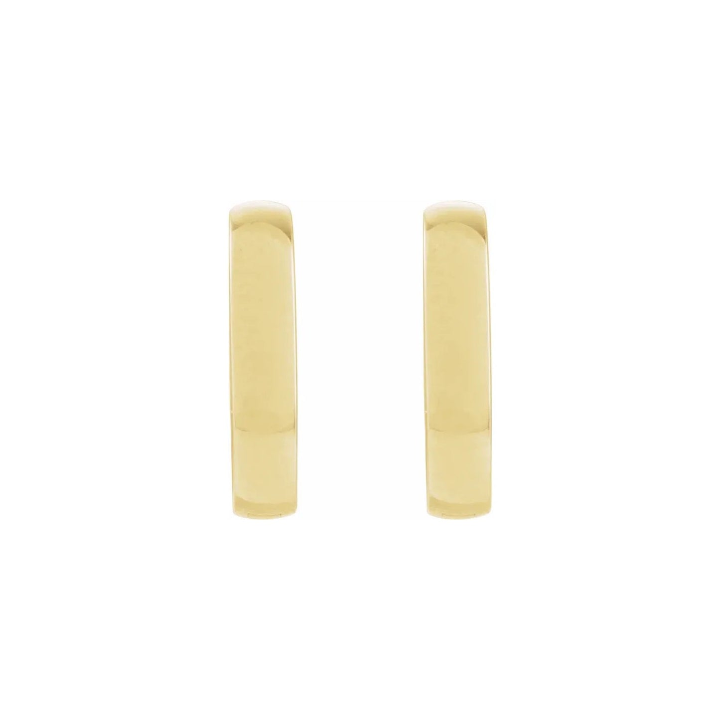 chunky elongated oval gold hoop earrings