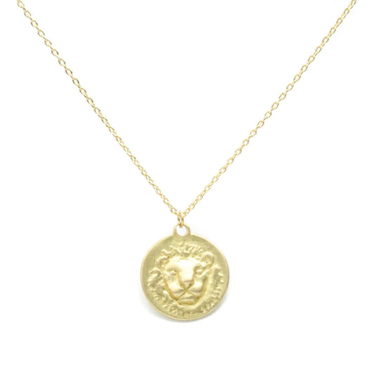 zodiac medal pendant necklace - leo