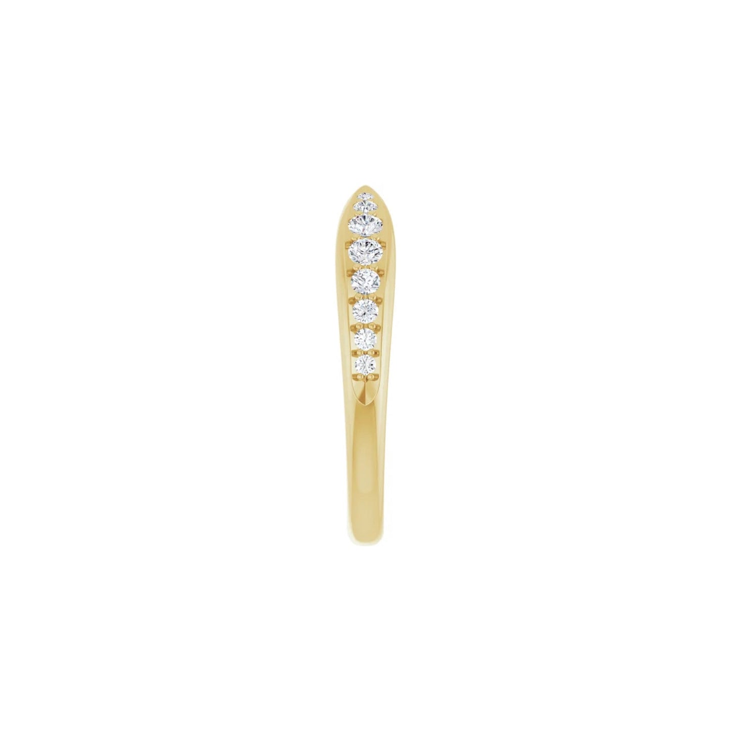 pinched contour ring band - grown diamond