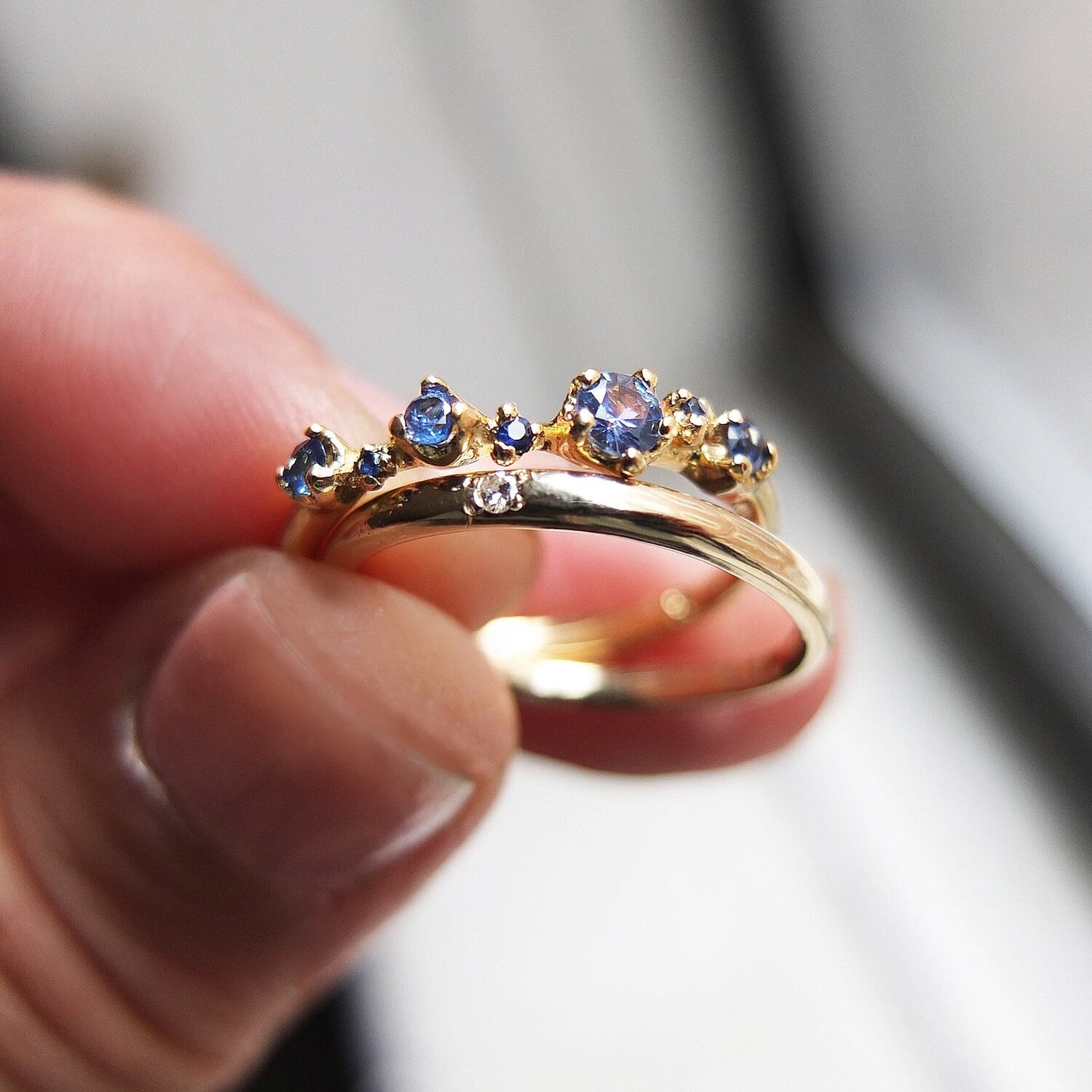 wreath ring - sapphire