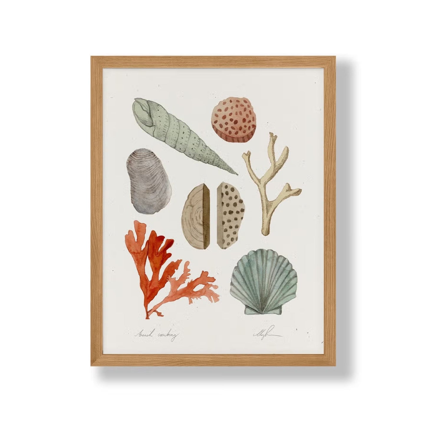coco shalom / art prints - beach combing
