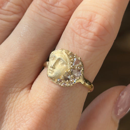 cluster sybil ring - natural diamond