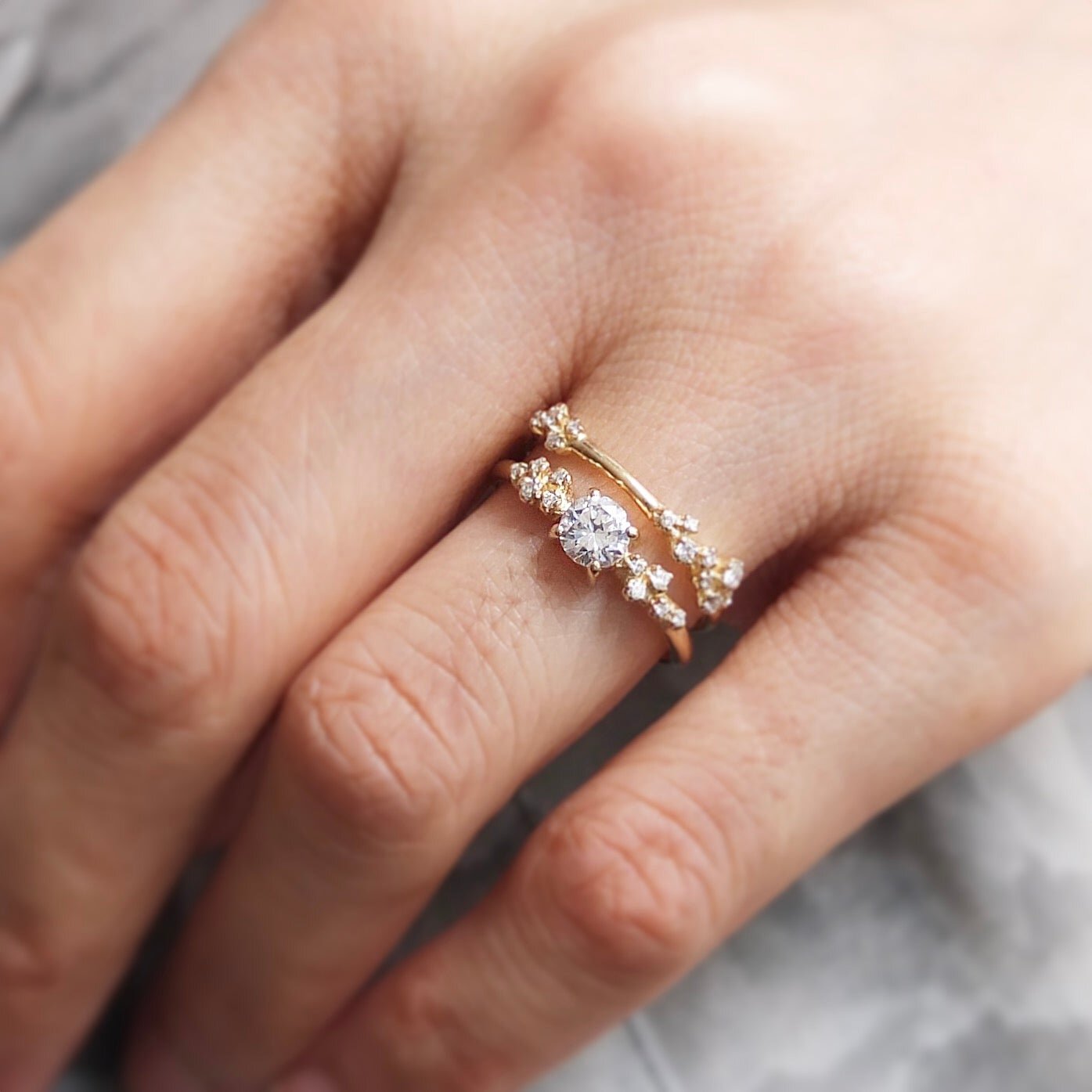 orbit cluster ring - diamond