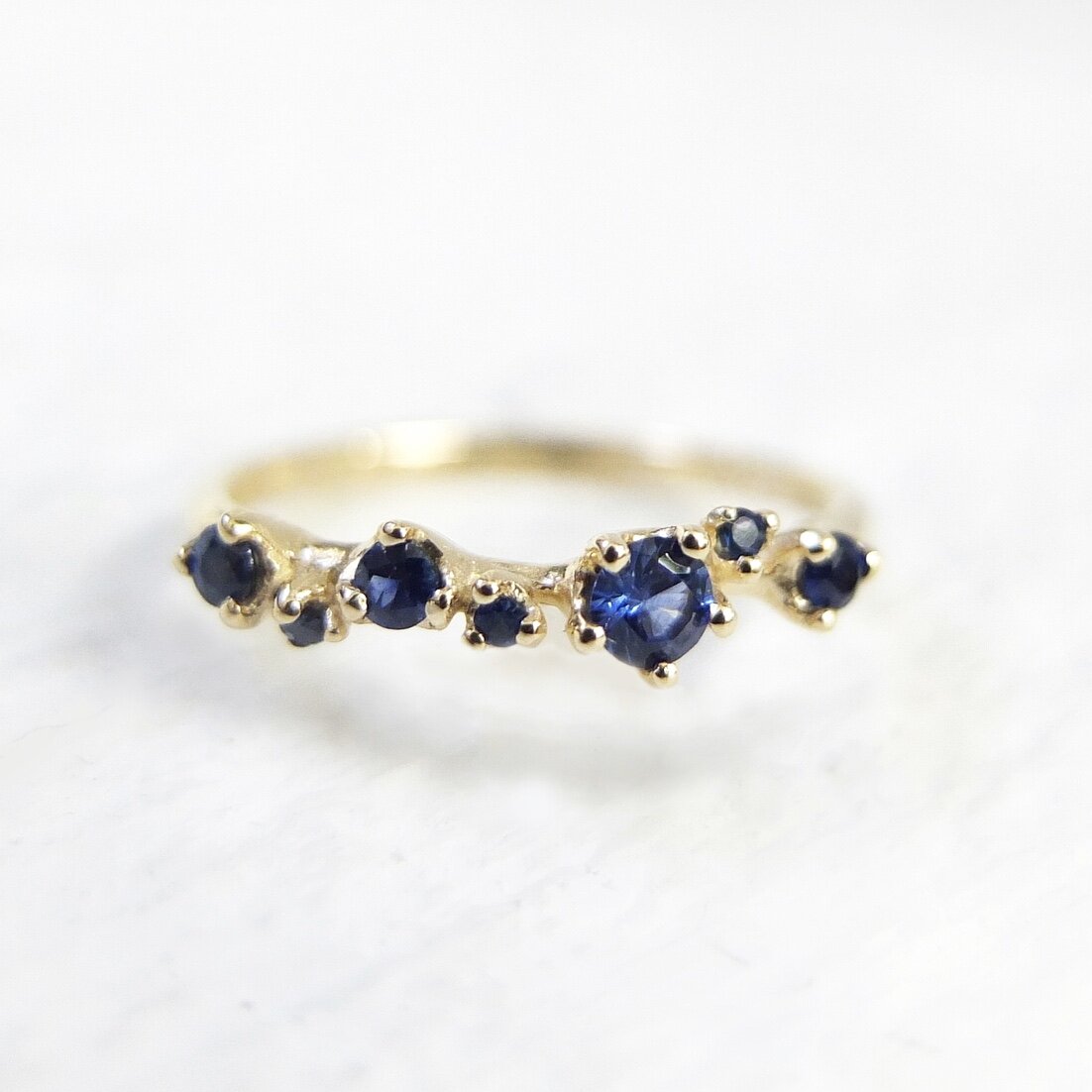 wreath ring - sapphire