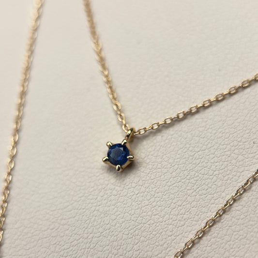 drop necklace - blue sapphire