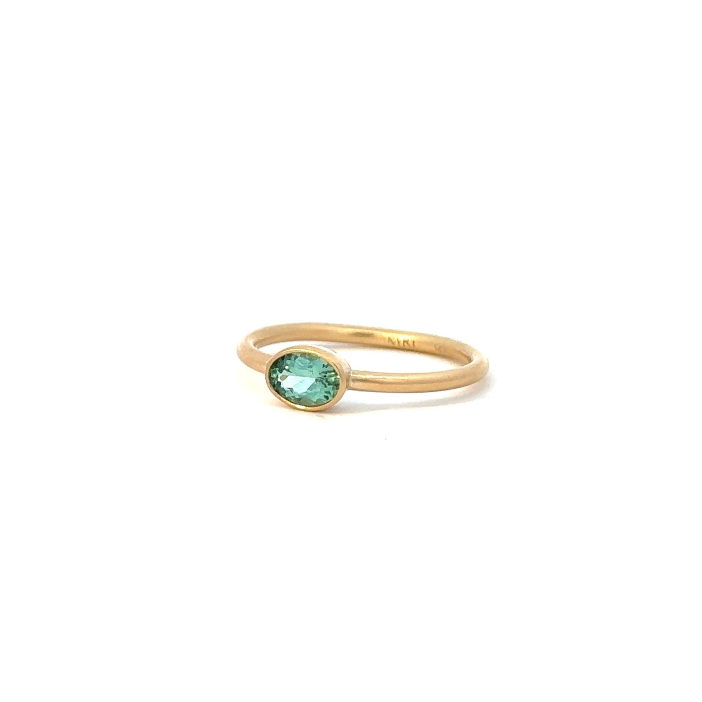 oval green tourmaline ring
