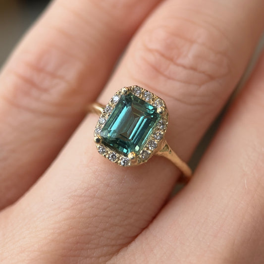 illuminée tourmaline halo ring