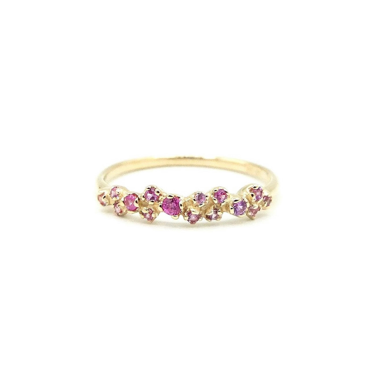 cluster garland ring - pink sapphire